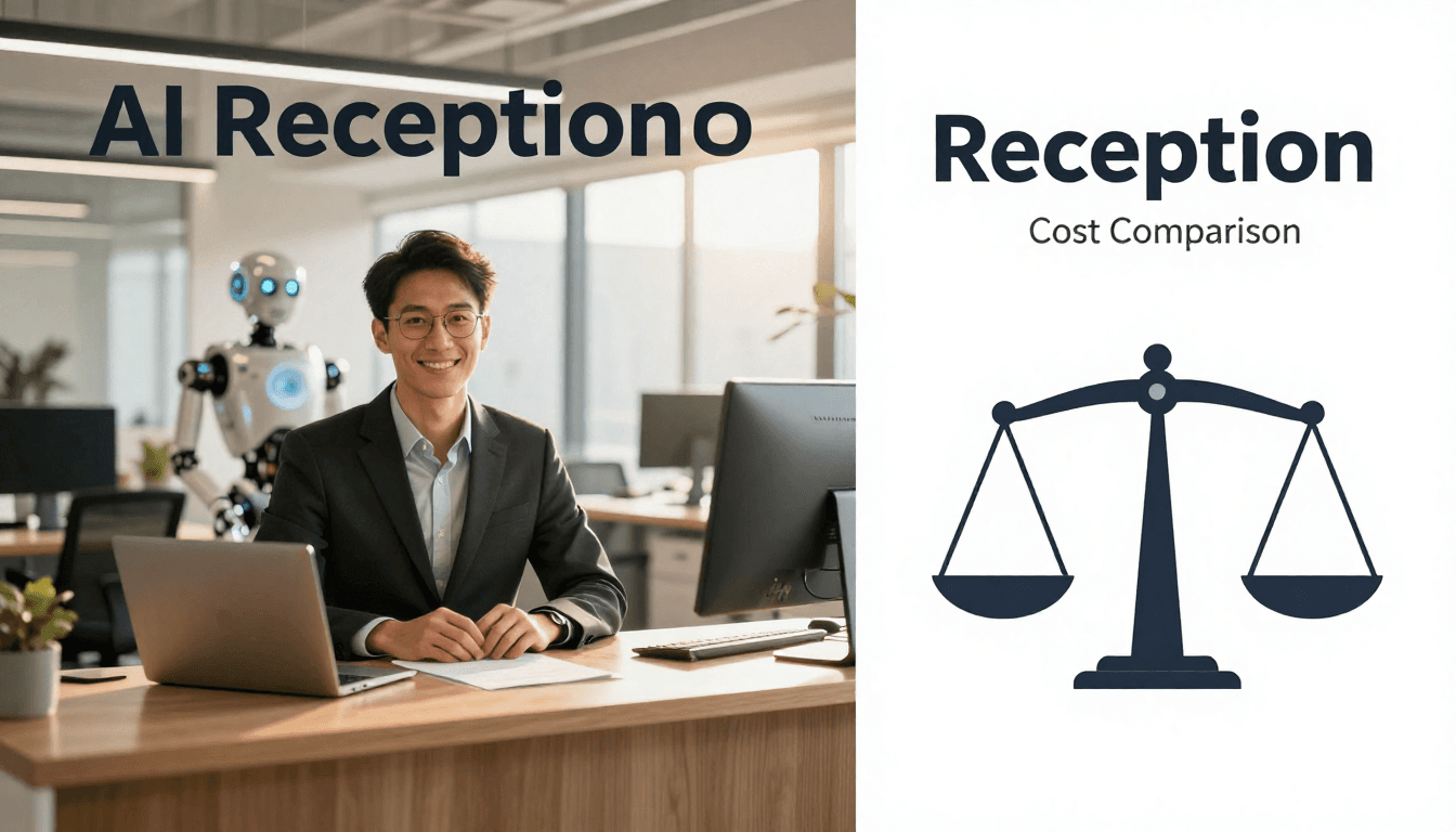 AI Receptionist vs Human Cost Comparison 2026: The ROI Breakdown — AI receptionist cost, AI receptionist vs human cost, receptionist salary 2026