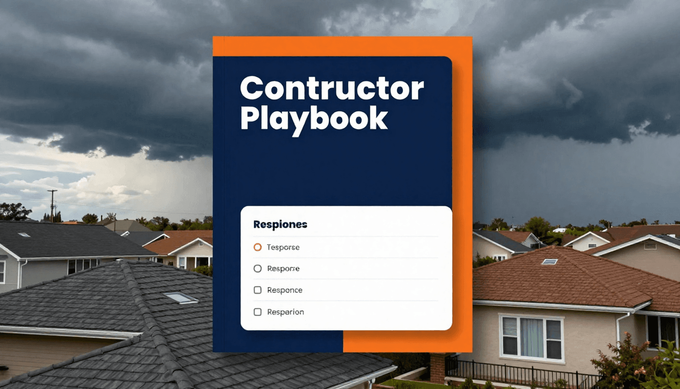 Free Download: The Roofer's 24/7 Lead Response Playbook (2026 Edition) — roofing lead playbook, roofing playbook free download, storm damage response guide